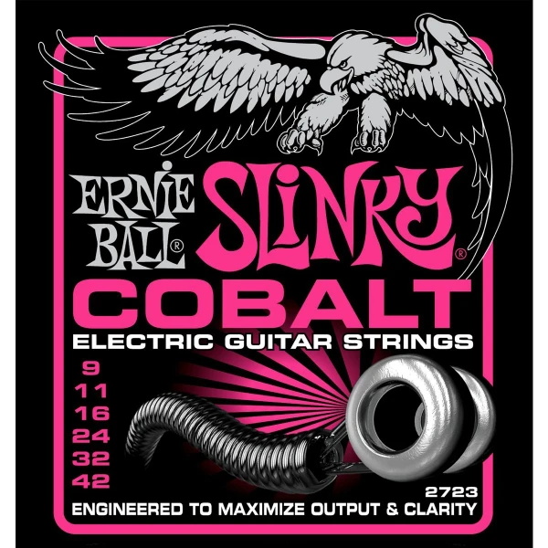 Струны для электрогитары Ernie Ball 2723 Cobalt Electric Super Slinky 9-42