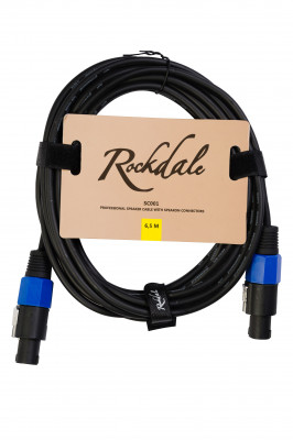 ROCKDALE SC001 Спикерный кабель с разъёмами типа Speakon для низковольтных соединений, OFC, 2x1.5mm2, длина 6,5 м