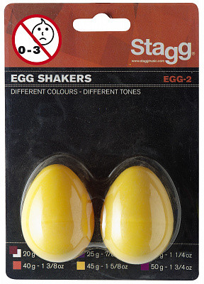 STAGG EGG-2 YW шейкеры пластиковые яйцо- пара