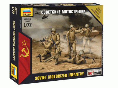 Сборная модель ZVEZDA Советские мотострелки, 1/72