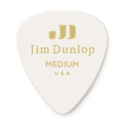 Медиаторы средние Dunlop 483P01MD Celluloid White Medium, 12 шт.