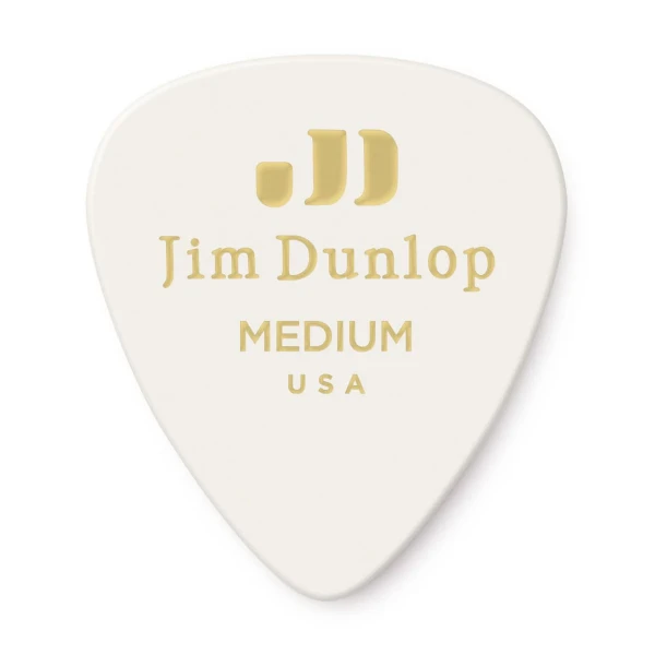 Медиаторы средние Dunlop 483P01MD Celluloid White Medium, 12 шт.