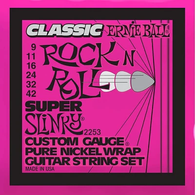 Струны для электрогитары Ernie Ball 2253 Classic Pure Nickel Super Slinky 9-42