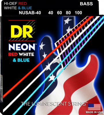 Комплект струн для бас-гитары DR NUSAB-40, 40-100