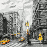 Картина по номерам с цветной схемой на холсте 30х40 НЬЮ-ЙОРК (15 цветов)