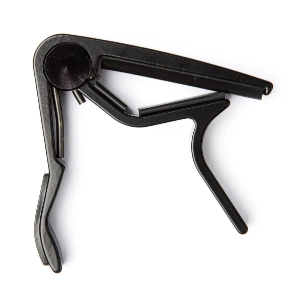 Каподастр "прищепка" для гитар с плоской накладкой грифа Dunlop 84FB Trigger Flat Black, черный