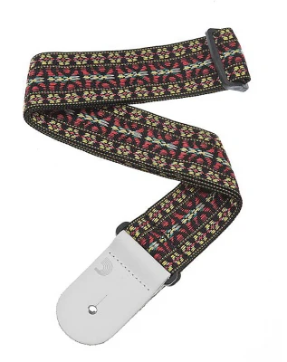 Гитарный ремень Planet Waves 50G00 "Hootenanny 1", 50 мм, нейлон, кожаные наконечники