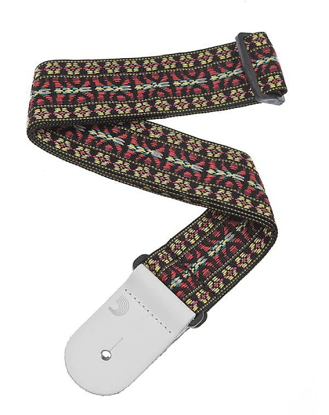 Гитарный ремень Planet Waves 50G00 "Hootenanny 1", 50 мм, нейлон, кожаные наконечники