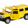 Машина "АВТОПАНОРАМА" Hummer H3, желтый, 1/43, инерция, в/к 17,5*12,5*6,5 см