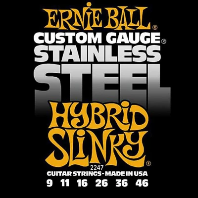 Струны для электрогитары Ernie Ball 2247 Stainless Steel Hybrid Slinky 9-46
