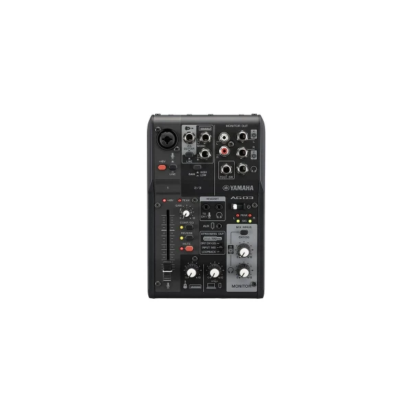 3-канальный микшер с аудиоинтерфейсом USB для потокового вещания Yamaha AG03MK2 Black, черный