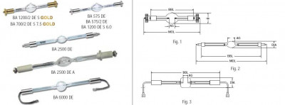 SYLVANIA BA1200 DE S7.2 gold (0023 газоразрядная лампа 1200 Вт укороченная SFc10 , 7200k