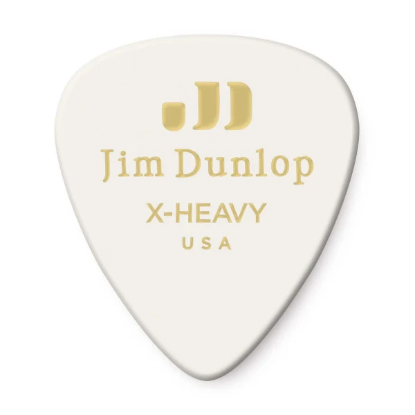 Медиаторы, очень жесткие, 12 шт. Dunlop 483P01XH Celluloid White Extra Heavy 12Pack