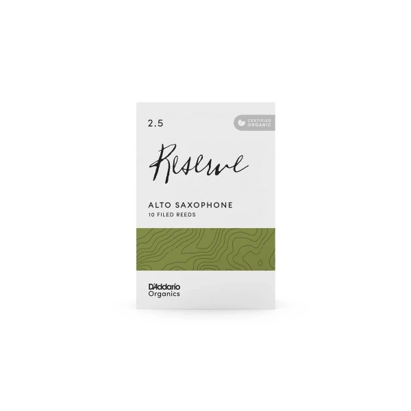 Трости для альт-саксофона D'Addario ODJR1025 Organic Reserve (2.5), 10 шт. в пачке
