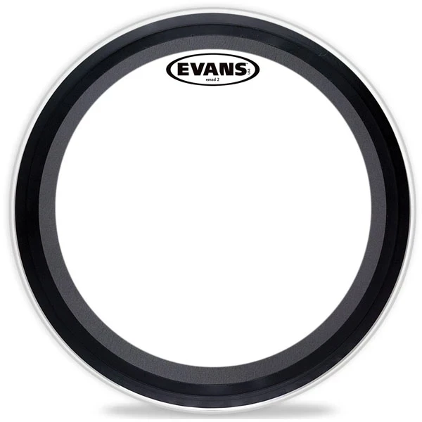 EVANS BD22EMAD2 22' EMAD2 CLEAR BASS двуслойный прозрачный пластик, 22'