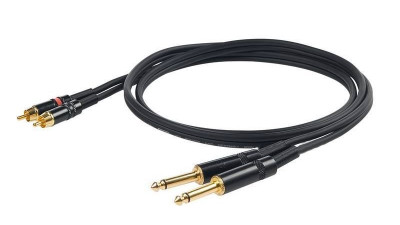 Proel CHLP310LU3 - сценический кабель, 6,3 х 2 джек моно <-> 2х RCA male - 3м