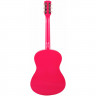 Акустическая гитара фолк DAVINCI DF-50A NP, цвет неоново-розовый