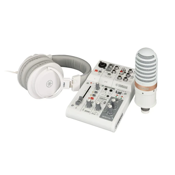 Комплексный пакет Yamaha AG03MK2 White LSPK (AG03MK2 + YCM01 конденсаторный микрофон + YH-MT1 наушники)