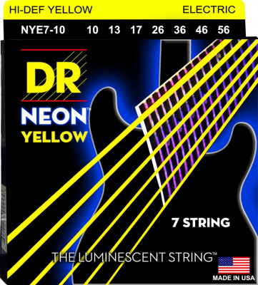 Комплект струн для 7-струнной электрогитары DR NYE7-10