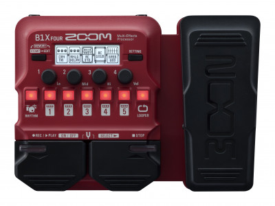 Zoom B1X FOUR процессор эффектов для бас-гитары с педалью экспрессии