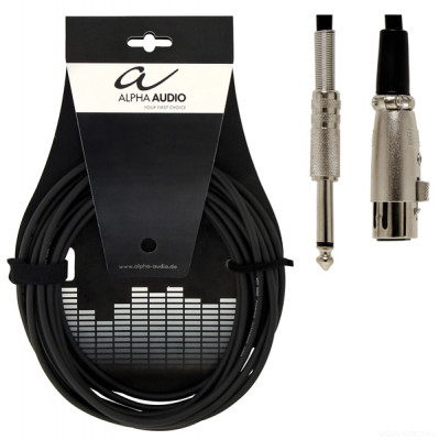 ALPHA AUDIO Basic Line кабель микрофонный XLR(f)xTS, 6 м