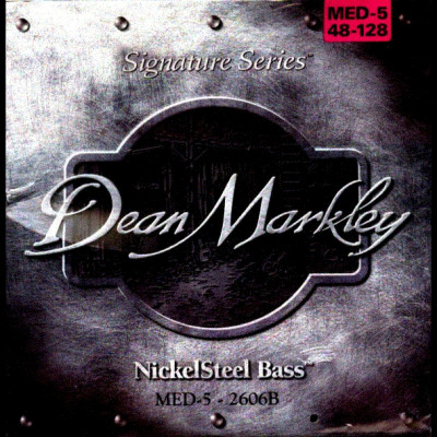 DEAN MARKLEY 2606B NickelSteel Bass - струны для 5-струн бас-гитары нержавеющая сталь, заморозка) 48-128
