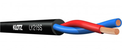 KLOTZ LY215S спикерный кабель, структура: 1.5мм2, диаметр: 7.0мм, 100м, цвет: чёрный, цена за метр