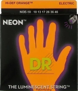 Струны для электрогитар люминесцентные DR NOE-10-46 NEON Orange