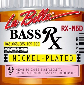 LA BELLA RX-N5D Rx Nickel 45-130 2 PAK струны для 5-струнной бас-гитары 2 пачки