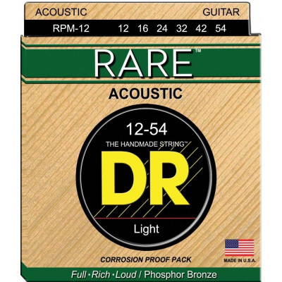 DR RPM-12 Rare струны для акустической гитары легкого натяжения (12-54)