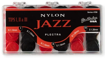 Коробка с медиаторами Dunlop 4700 Nylon Jazz Display, 47R1N, 47R2N, 47R3N, 47R1S, 47R2S, 47R3S – 24 шт, 144 шт
