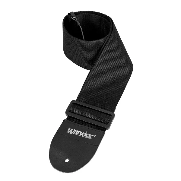 Ремень для бас-гитары Rockstrap RST NB WARWICK B, лого Warwick, 80 мм, чёрный