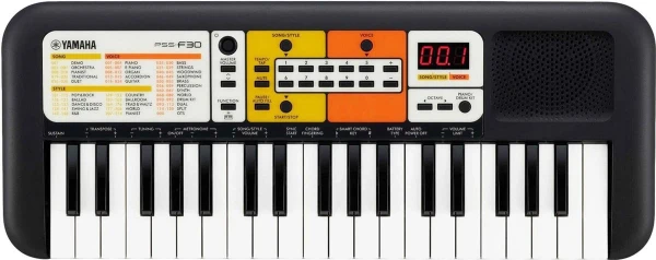 Синтезатор с автоаккомпанементом Yamaha PSS-F30, 37 клавиш, 32 полифония, 114 стилей, 120 тембров