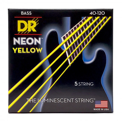 Комплект струн для 5-струнной бас-гитары DR NYB5-40, 40-120
