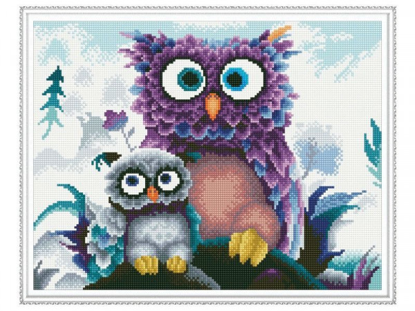 Алмазная мозаика с нанесенной рамкой 40х50 СЕМЕЙНЫЙ ПОРТРЕТ (34 цвета)