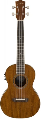 Fender UKULELE RINCON OVANGKOL NAT WB укулеле-тенор электроакустическая с чехлом