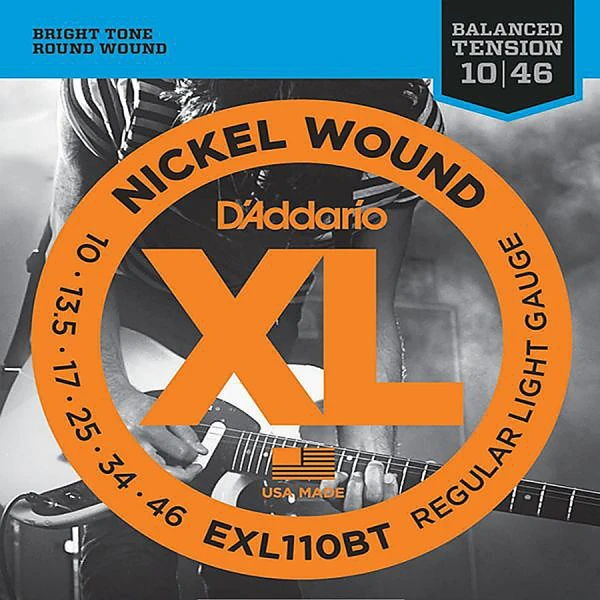 Струны для электрогитары D'Addario EXL110BT, никель, 10-46, Balanced Tension