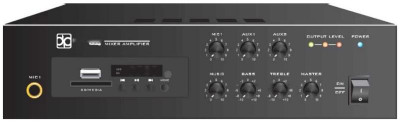 Direct Power Technology PA-60BT Микшер/усилитель, 1 канал 60W (4-16Ом, 70V/100V), MP3, Bluetooth, настольный