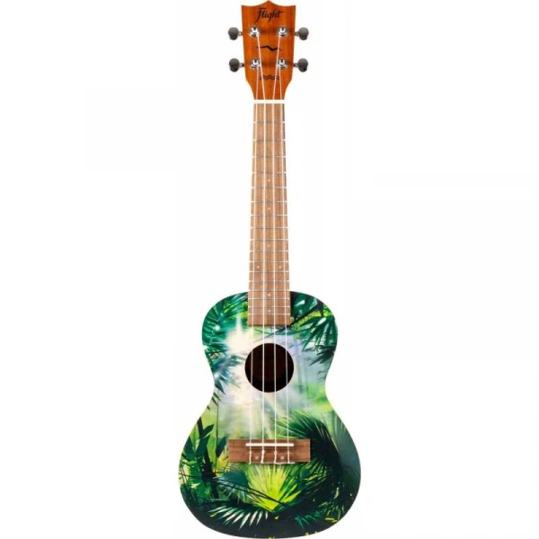 Укулеле-концерт FLIGHT AUC-33 Jungle принт - Jungle с чехлом