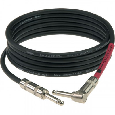 KLOTZ PRON090PR Pro Artist готовый инструментальный кабель, длина 9 м, разъемы Neutrik Mono Jack (прямой-угловой)