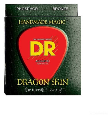 Струны для акустических гитар DR DSA-10 Dragon Skin, 10-48