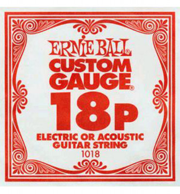 Одиночная струна для электро и акустических гитар Ernie Ball P01018