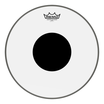 REMO CS-1320-10 Bass Controlled Sound Black Dot Clear 20" пластик для бас барабана