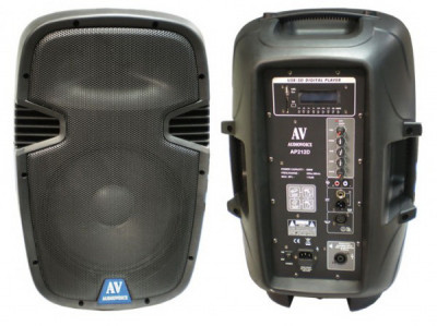Активная 2х полосная акустическая система AudioVoice AP212D, 1х12" 300Вт RMS, MP3 плейер