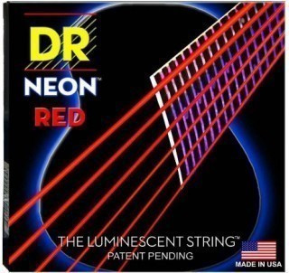 Струны для электрогитар люминесцентные DR NRE-11-50 NEON Red