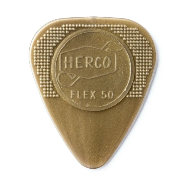 Медиаторы, средние, золотые, 12 шт. Herco HE210P Flex 50 Nylon 12Pack