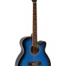 Акустическая гитара Elitaro E4010C синего цвета