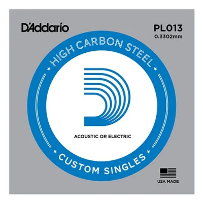 D'ADDARIO PL013 -  струна для акустической и электрогитары, без обмотки, толщина ,013