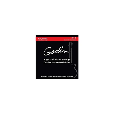 Струны для электрогитары Godin E12 033416, 12-52, никель