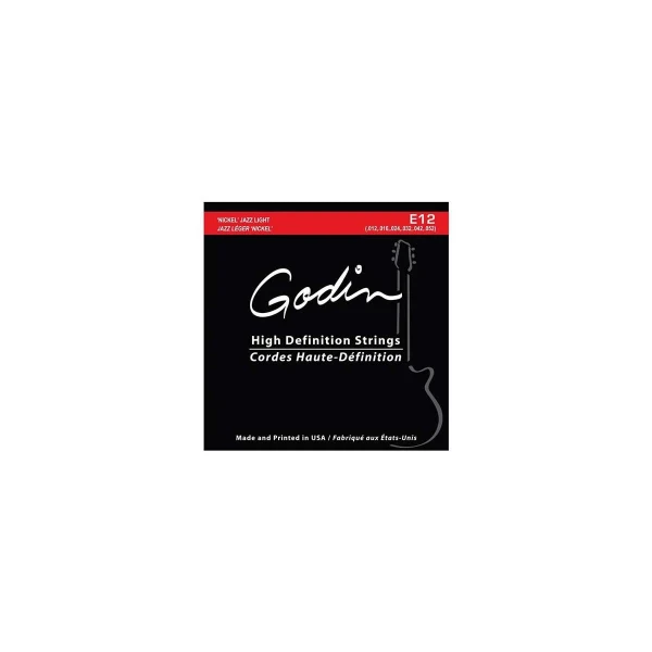 Струны для электрогитары Godin E12 033416, 12-52, никель